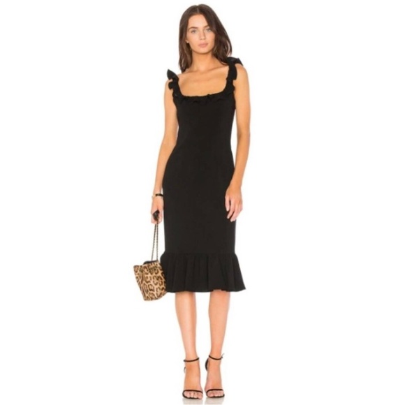 NWT Cinq a Sept Opalina Ruffle Midi Dress size 2 - Picture 1 of 7